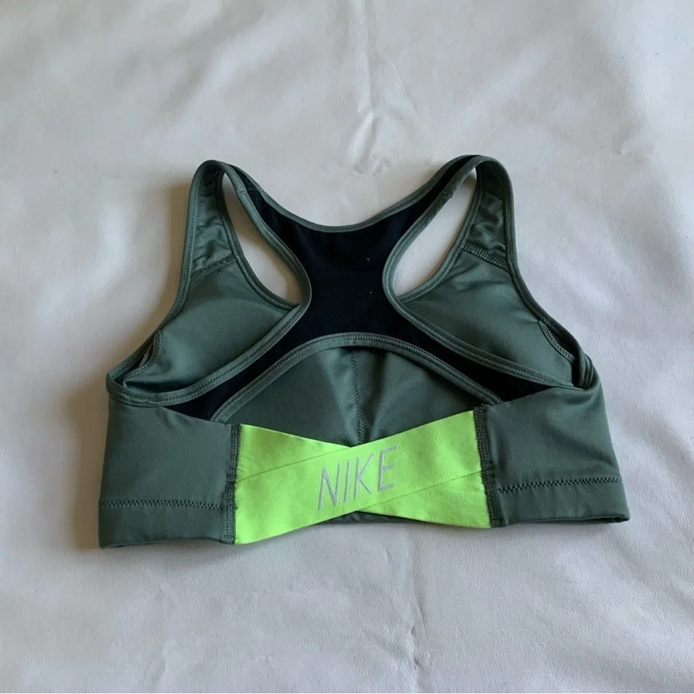 Nike Women's Olive and Black Swim Top